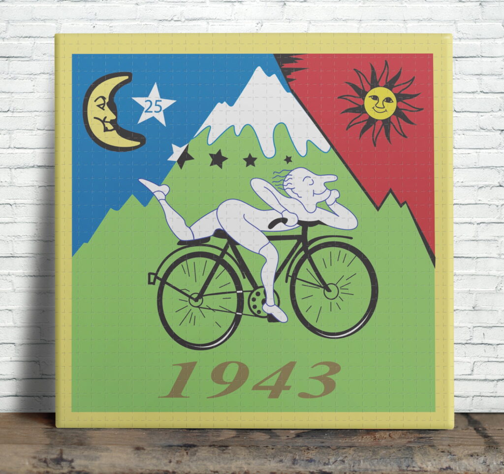 ॐ Psychedelic Patch - Goa/Psy Bicycle Trip Albert Hofmann LSD 1943 Design (Handmade In Nepal)